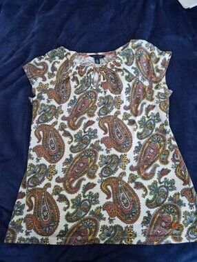 Tommy Hilfiger Paisley Cap Sleeve Women's Top